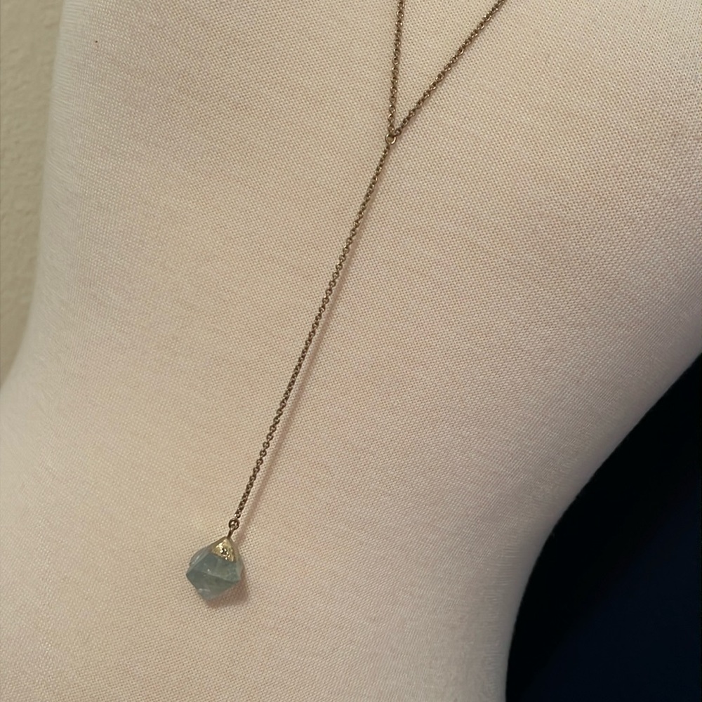 EUC J. Crew Y Necklace with Stone